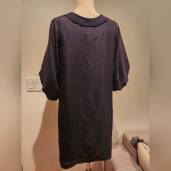 Graham and Spencer Black Shift Dress With Button in Front, US Size S - Picture 3 of 9